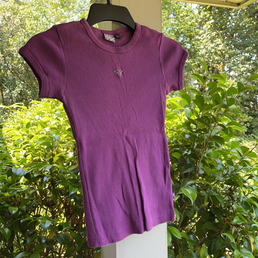 Vtg 90’s Roxy Teenie Wahine Ribbed Baby Tee